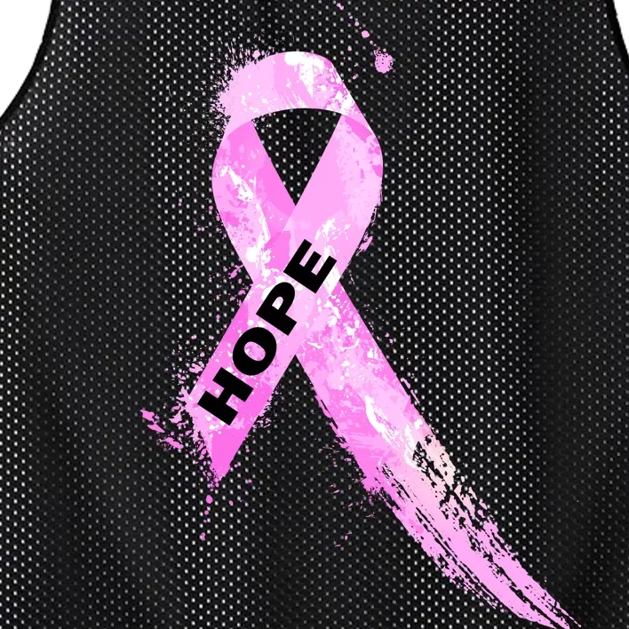 Breast Cancer Hope Ribbon Mesh Reversible Basketball Jersey Tank