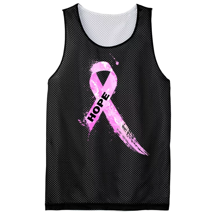 Breast Cancer Hope Ribbon Mesh Reversible Basketball Jersey Tank