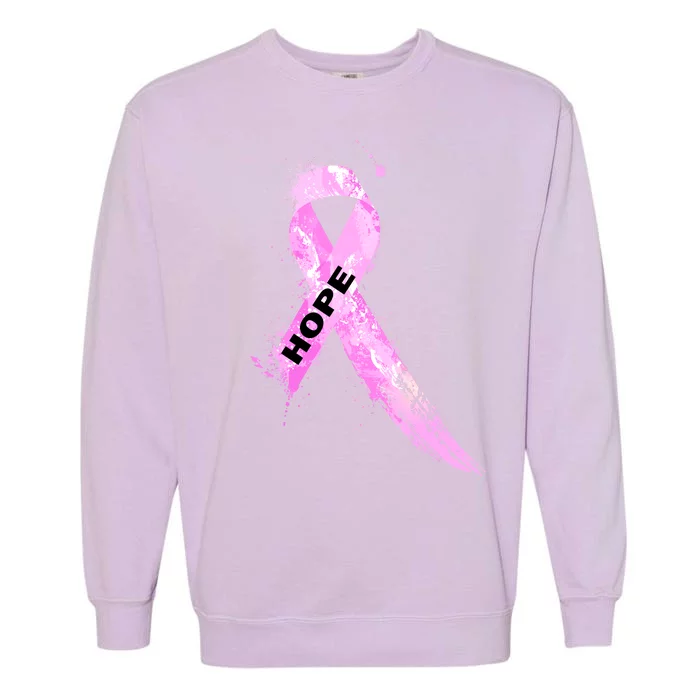 Breast Cancer Hope Ribbon Garment-Dyed Sweatshirt