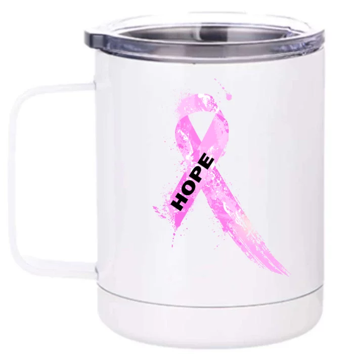 Breast Cancer Hope Ribbon Front & Back 12oz Stainless Steel Tumbler Cup