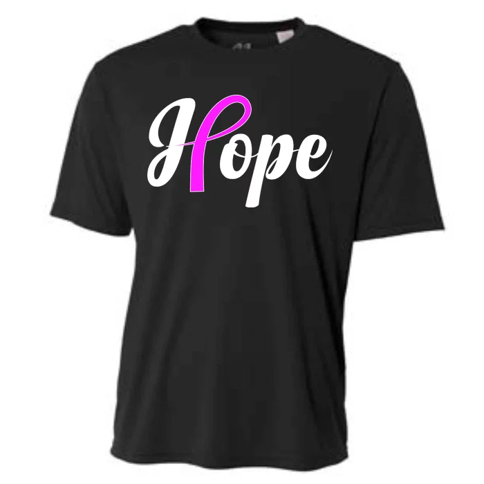 Breast Cancer Hope Ribbon Tribute Logo Cooling Performance Crew T-Shirt