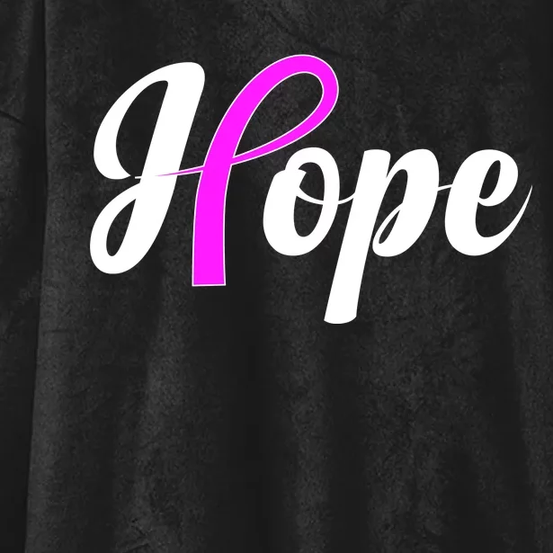 Breast Cancer Hope Ribbon Tribute Logo Hooded Wearable Blanket