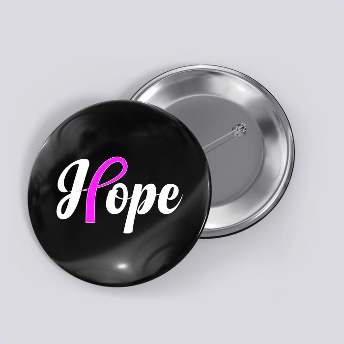 Breast Cancer Hope Ribbon Tribute Logo Button