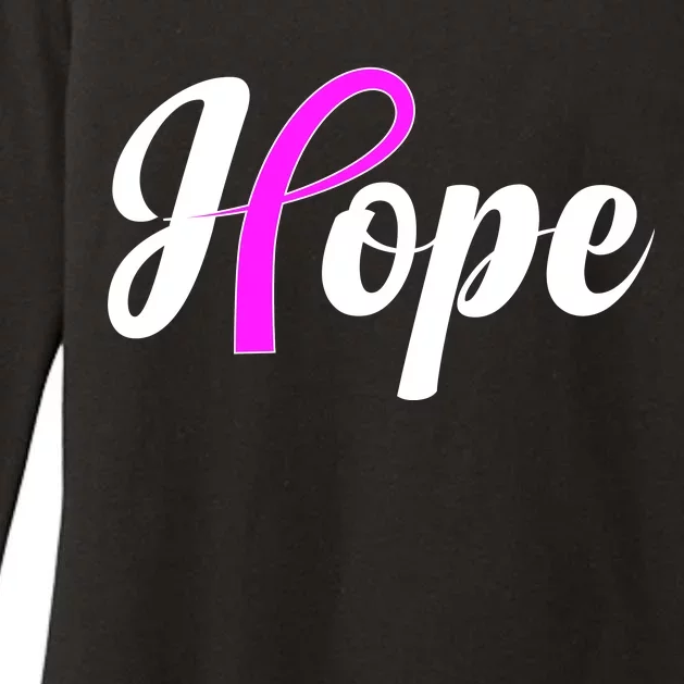 Breast Cancer Hope Ribbon Tribute Logo Womens CVC Long Sleeve Shirt