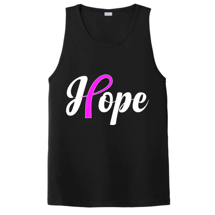 Breast Cancer Hope Ribbon Tribute Logo Performance Tank