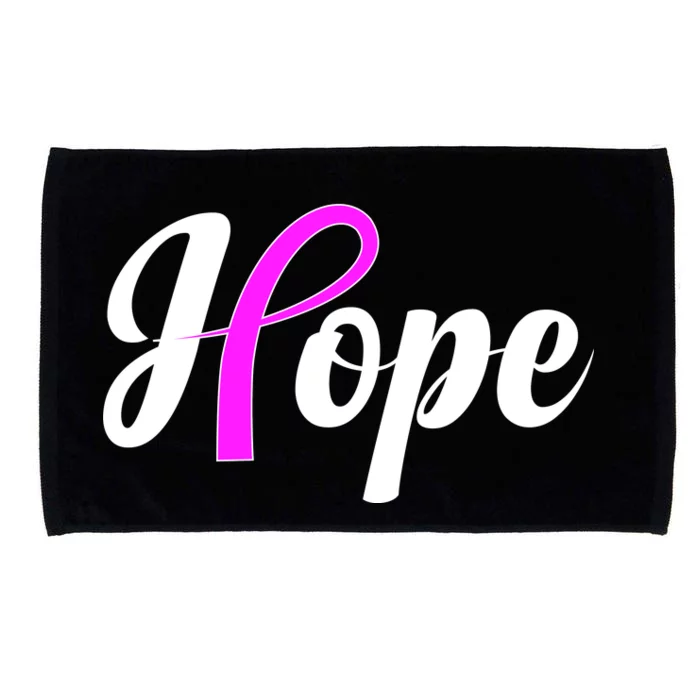 Breast Cancer Hope Ribbon Tribute Logo Microfiber Hand Towel