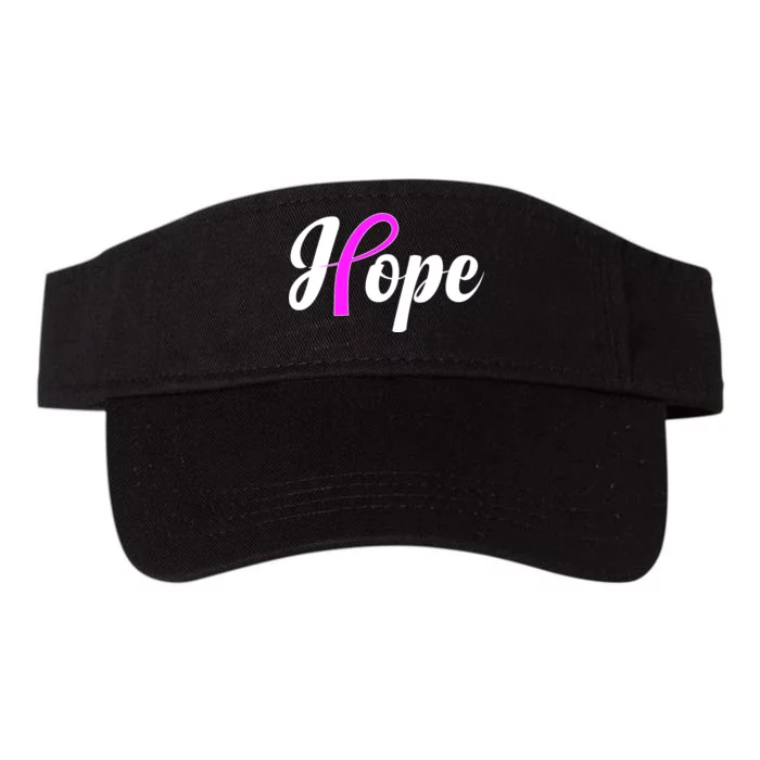 Breast Cancer Hope Ribbon Tribute Logo Valucap Bio-Washed Visor