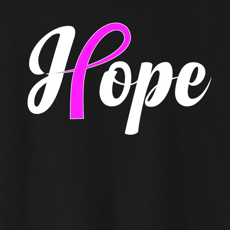 Breast Cancer Hope Ribbon Tribute Logo Women's Crop Top Tee