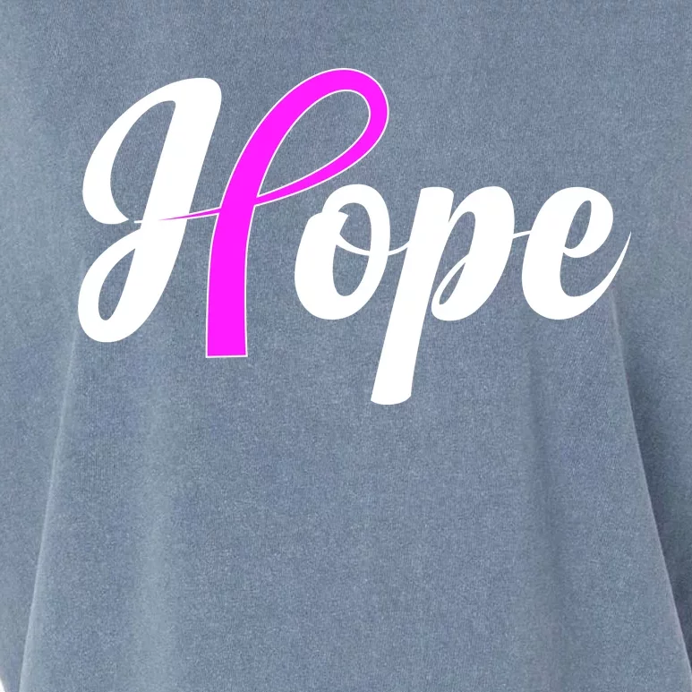 Breast Cancer Hope Ribbon Tribute Logo Garment-Dyed Women's Muscle Tee