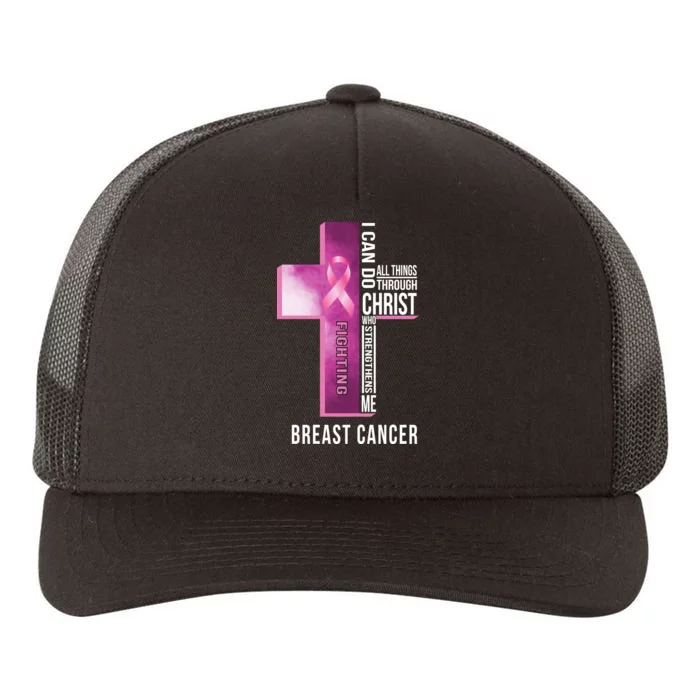 Breast Cancer I Can Do All Thing Through Christ Yupoong Adult 5-Panel Trucker Hat