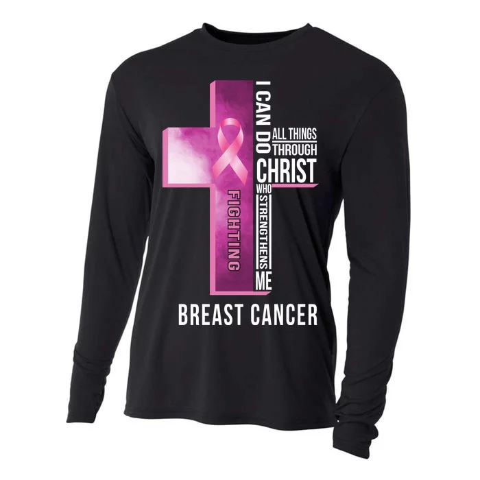 Breast Cancer I Can Do All Thing Through Christ Cooling Performance Long Sleeve Crew