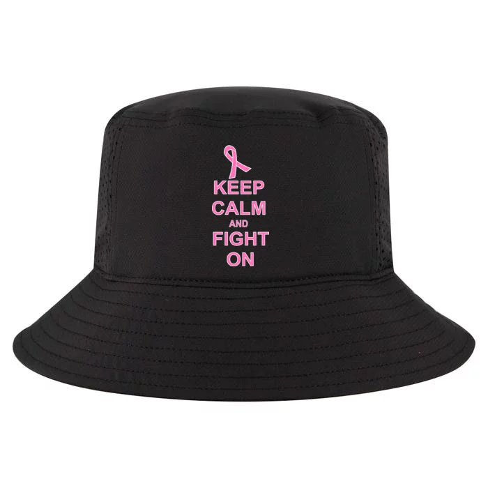 Breast Cancer Keep Calm And Fight On Cool Comfort Performance Bucket Hat