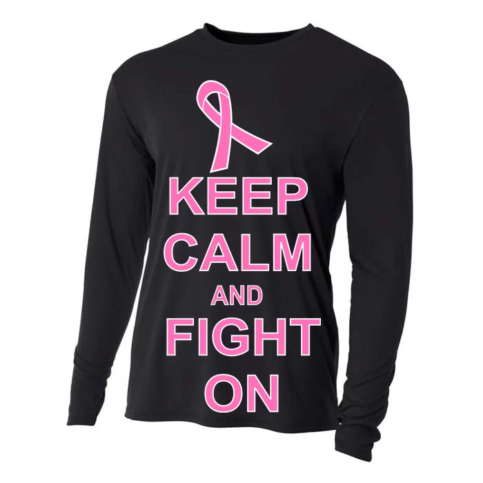 Breast Cancer Keep Calm And Fight On Cooling Performance Long Sleeve Crew