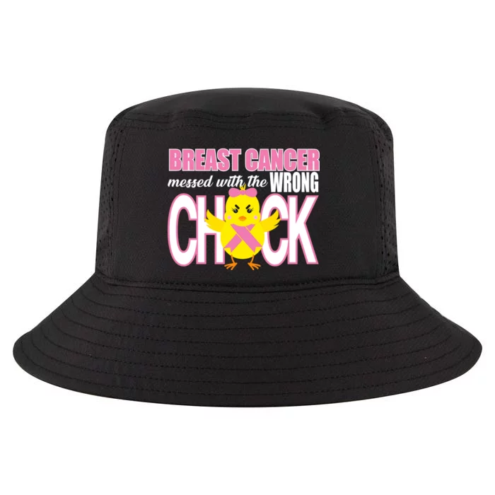 Breast Cancer Messed With The Wrong Chick Cool Comfort Performance Bucket Hat