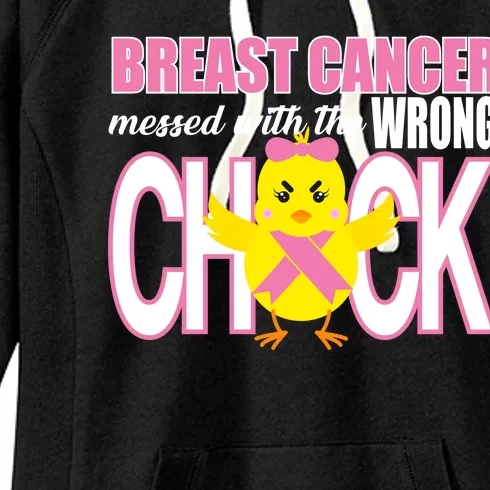 Breast Cancer Messed With The Wrong Chick Women's Fleece Hoodie