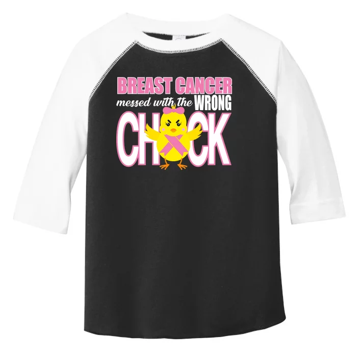 Breast Cancer Messed With The Wrong Chick Toddler Fine Jersey T-Shirt