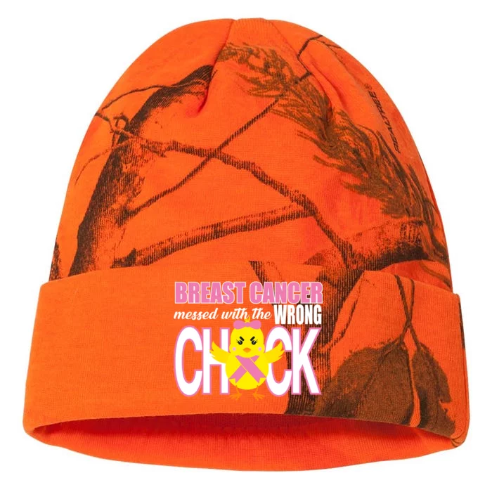 Breast Cancer Messed With The Wrong Chick Kati - 12in Camo Beanie