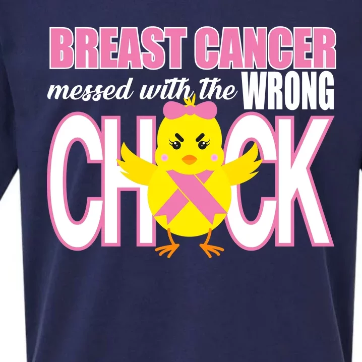 Breast Cancer Messed With The Wrong Chick Sueded Cloud Jersey T-Shirt