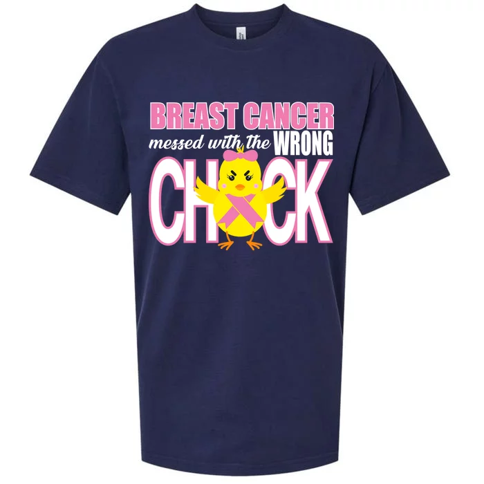 Breast Cancer Messed With The Wrong Chick Sueded Cloud Jersey T-Shirt