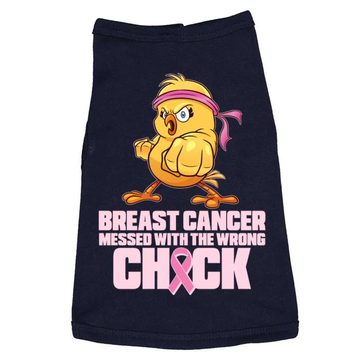 Breast Cancer Messed With The Wrong Chick Funny Doggie Tank