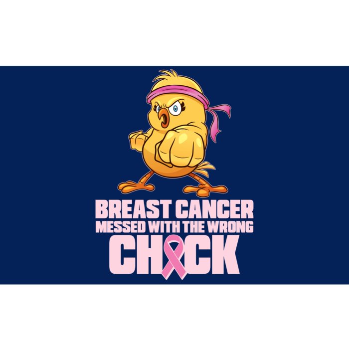 Breast Cancer Messed With The Wrong Chick Funny Bumper Sticker