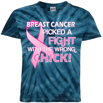 Breast Cancer Awareness Word Mash-Up Kids Tie-Dye T-Shirt