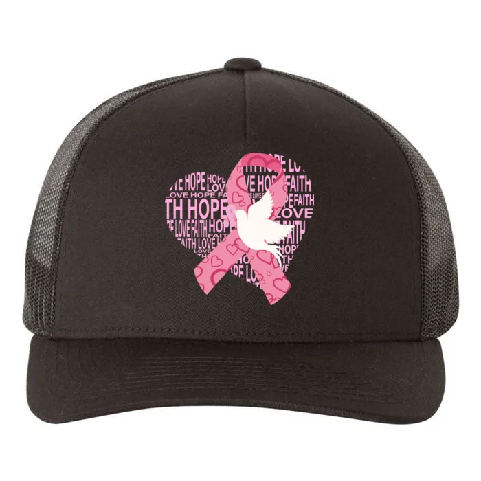 Breast Cancer Ribbon Of Love Yupoong Adult 5-Panel Trucker Hat