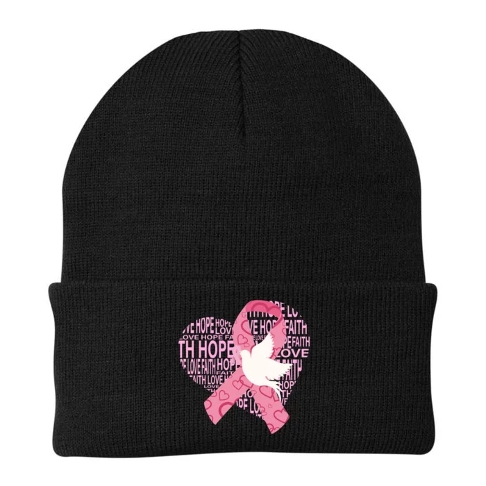 Breast Cancer Ribbon Of Love Knit Cap Winter Beanie