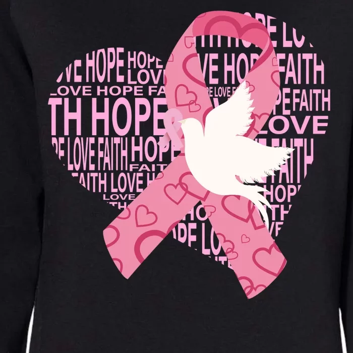 Breast Cancer Ribbon Of Love Womens California Wash Sweatshirt