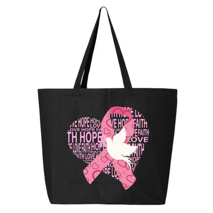 Breast Cancer Ribbon Of Love 25L Jumbo Tote