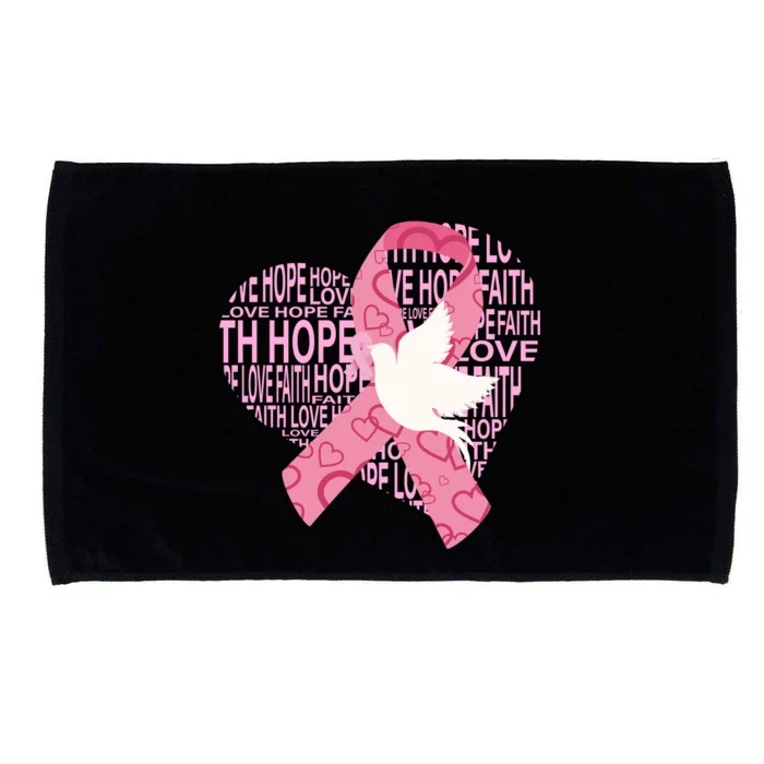 Breast Cancer Ribbon Of Love Microfiber Hand Towel