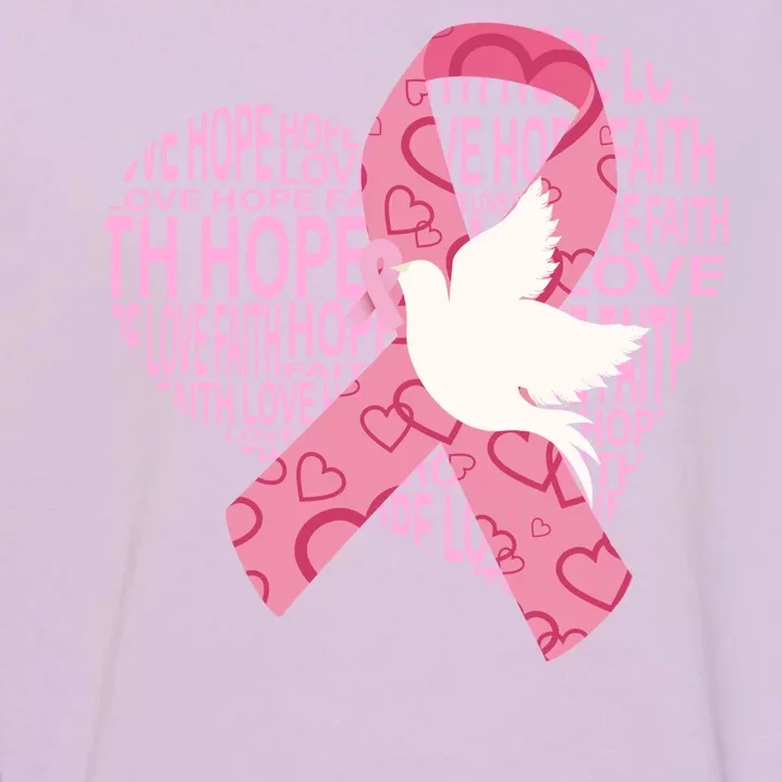 Breast Cancer Ribbon Of Love Garment-Dyed Sweatshirt