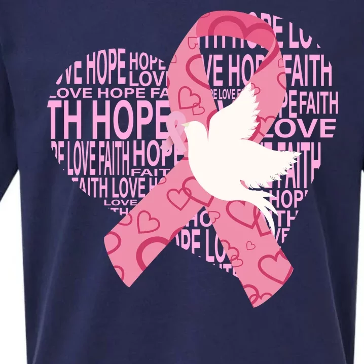 Breast Cancer Ribbon Of Love Sueded Cloud Jersey T-Shirt