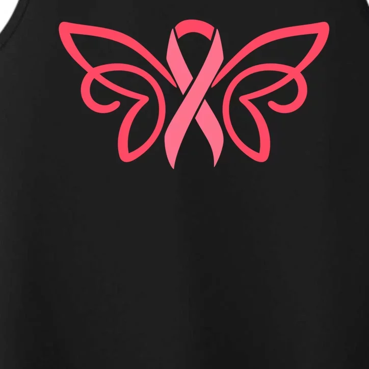 Breast Cancer Ribbon Wings Performance Tank