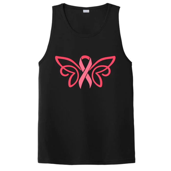 Breast Cancer Ribbon Wings Performance Tank