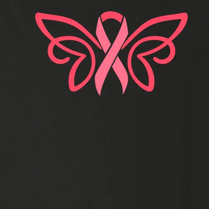 Breast Cancer Ribbon Wings Toddler Long Sleeve Shirt