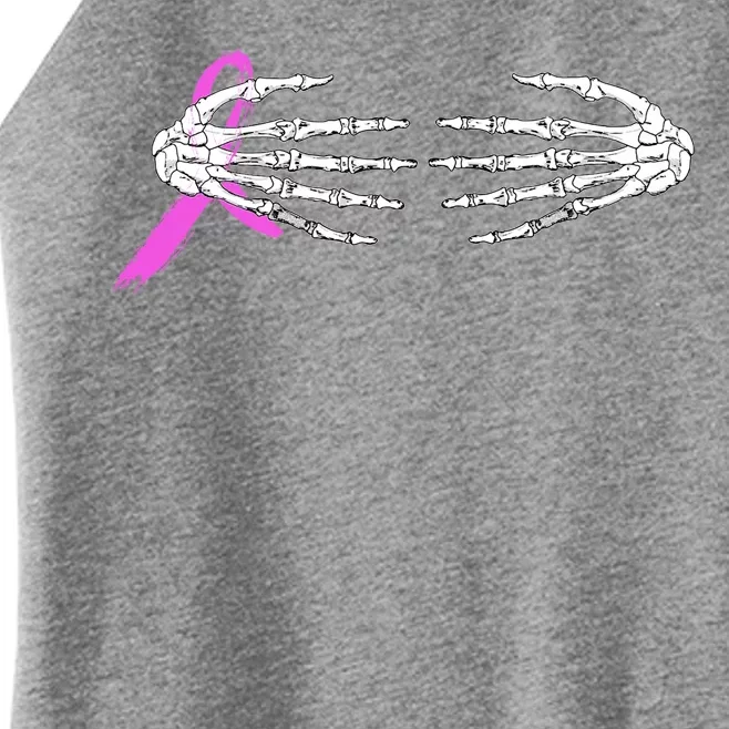 Breast Cancer Skeleton Hands Women’s Perfect Tri Rocker Tank