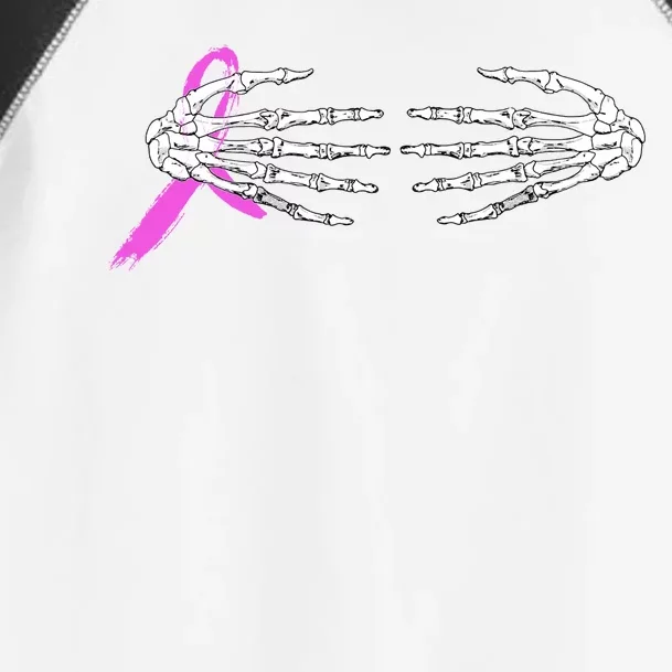 Breast Cancer Skeleton Hands Toddler Fine Jersey T-Shirt