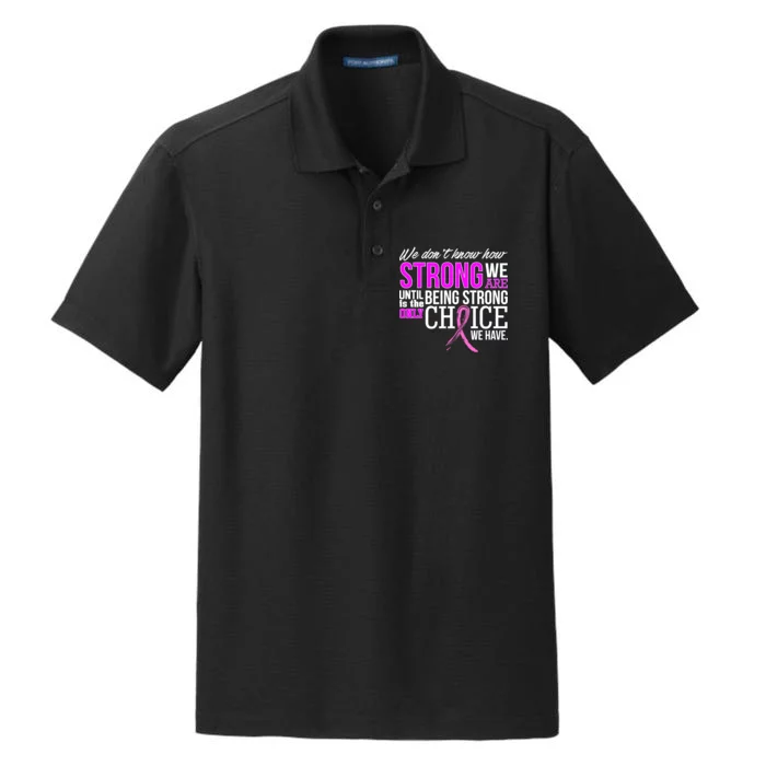 Breast Cancer Strong Dry Zone Grid Performance Polo