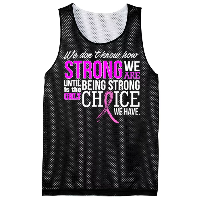 Breast Cancer Strong Mesh Reversible Basketball Jersey Tank