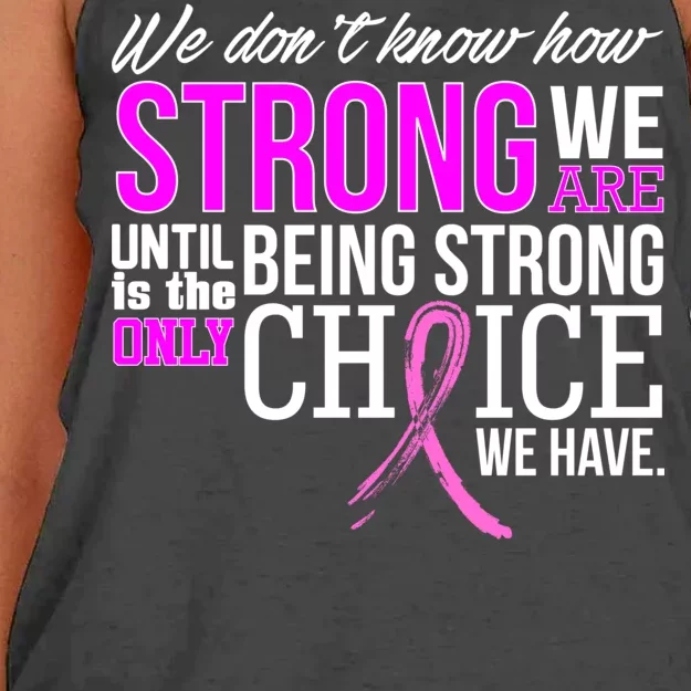 Breast Cancer Strong Women's Knotted Racerback Tank