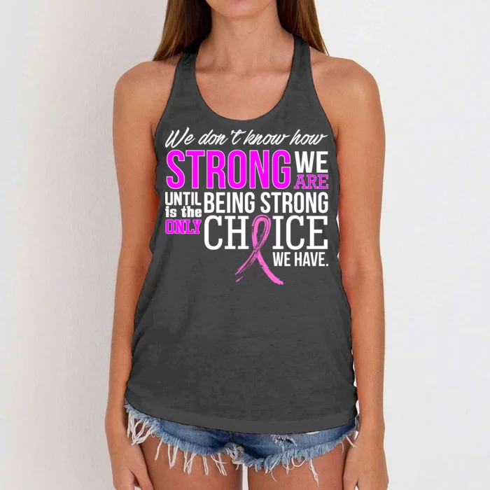 Breast Cancer Strong Women's Knotted Racerback Tank