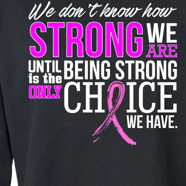 Breast Cancer Strong Cropped Pullover Crew