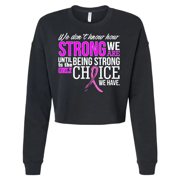 Breast Cancer Strong Cropped Pullover Crew