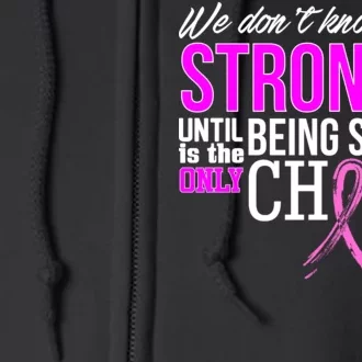 Breast Cancer Strong Full Zip Hoodie