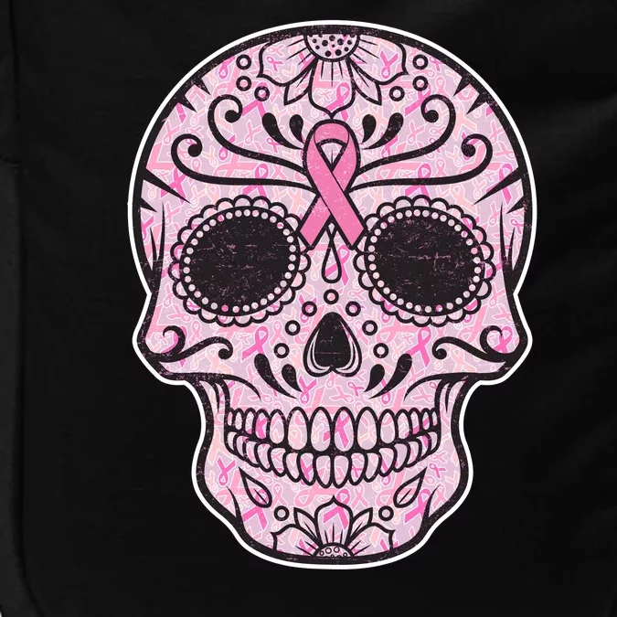 Breast Cancer Sugar Skull Day Of The Dead Dia De Los Muertos Impact Tech Backpack