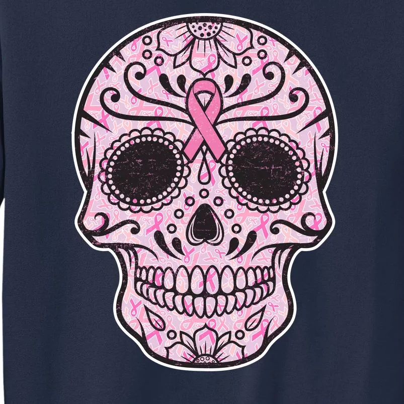 Breast Cancer Sugar Skull Day Of The Dead Dia De Los Muertos Sweatshirt