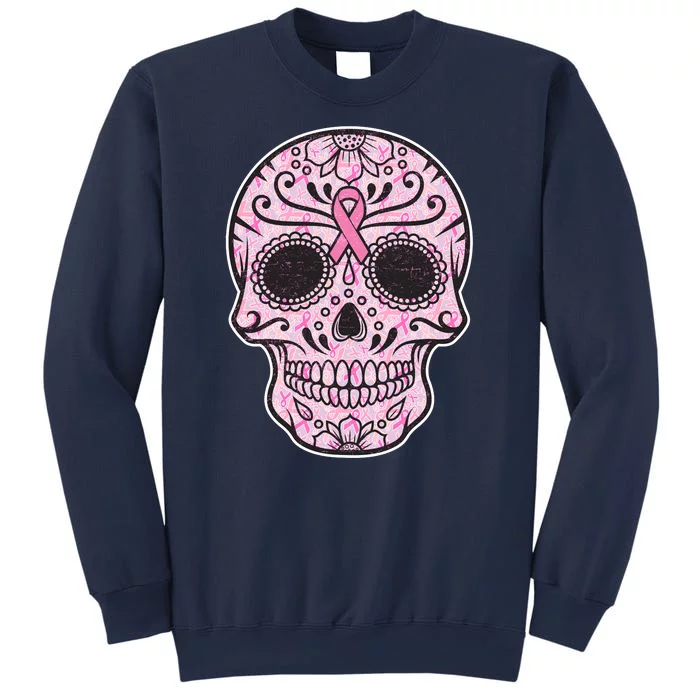 Breast Cancer Sugar Skull Day Of The Dead Dia De Los Muertos Sweatshirt