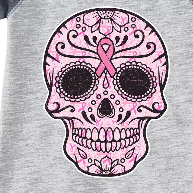 Breast Cancer Sugar Skull Day Of The Dead Dia De Los Muertos Infant Baby Jersey Bodysuit