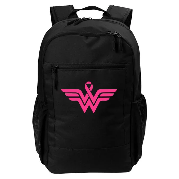 Breast Cancer Superhero Ribbon Logo Daily Commute Backpack